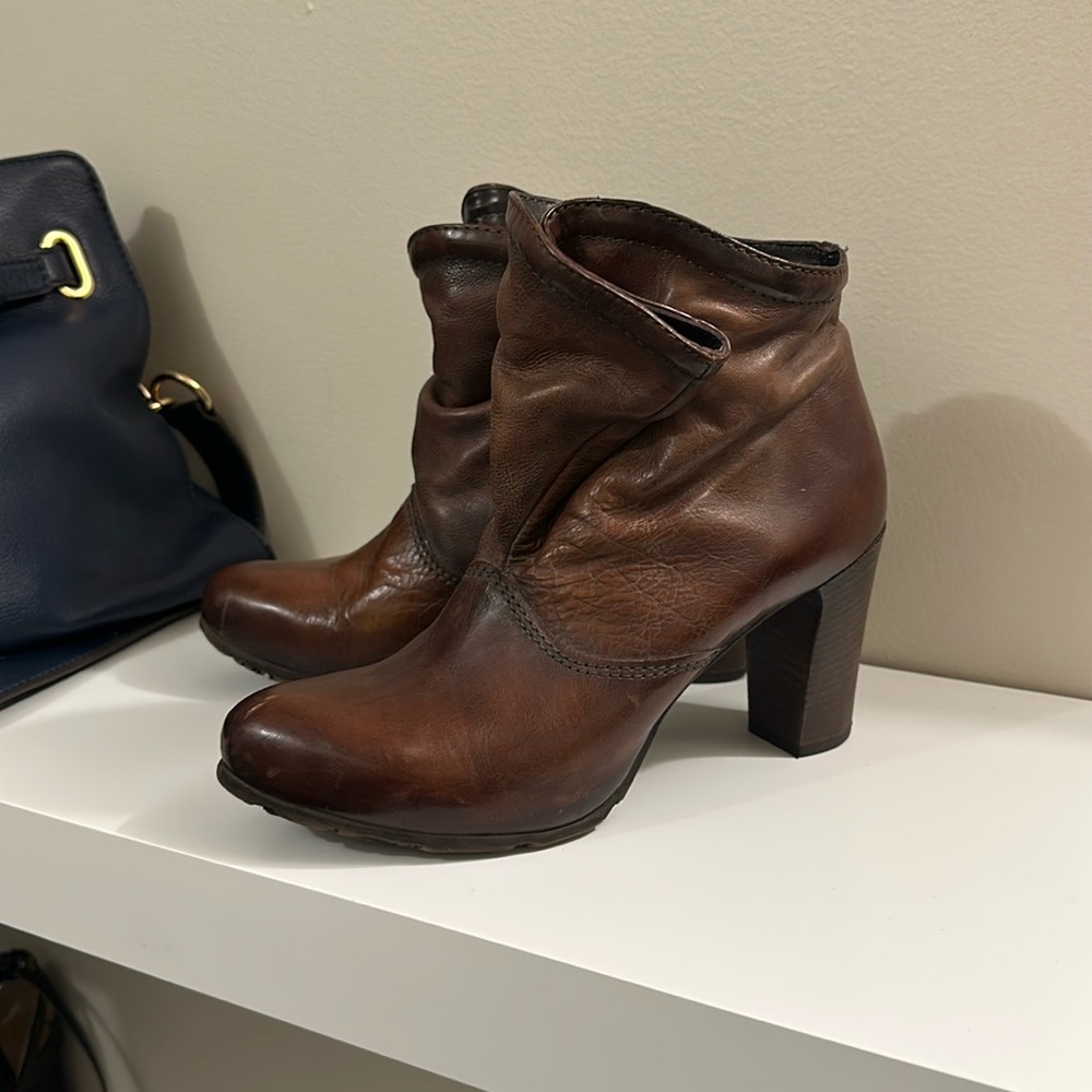 Genuine leather booties. Gorgeous soft rich leather